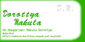 dorottya makula business card